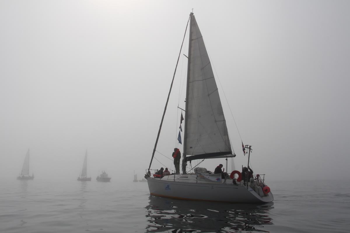 Sailboat and studio of contemporary Belgian artist Pierre Coric