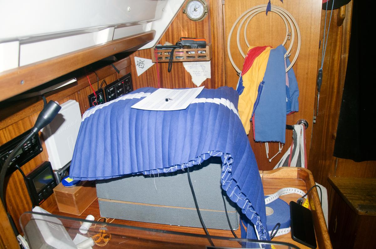 Sailboat and studio of contemporary Belgian artist Pierre Coric